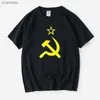 メンズTシャツメンズTシャツ2022新しいCCCPロシアTシャツメンズソビエトユニオンマン半袖TシャツモスクワメンズティーブランドOネックトップス