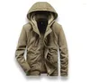 Herenjacks oversized kasjmier fleece voor mannen jas winterjas ritssluiting hoed kleding