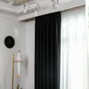 Rideau moderne Style nordique rideaux pour salon couleur unie haute ombrage chambre noir Imitation soie fenêtre personnalisé