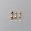 Stud Earrings Minimalist 925 Sterling Silver Small Ball For Women Fashion Screw Beads Piercing Jewelry Accessories