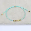 Bedelarmbanden trendy gevlochten draadarmband voor vrouwen verstelbare hoogwaardige koperen kralen braclet meisje sieraden accessoires cadeau bijoux