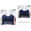 Canotte Canotte Pizzo Floreale Scava Fuori Imbottito Push Up Lingerie Bralette Top da donna Reggiseni a rete senza fili morbidi Sexy Cross Beauty Back