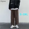 Męskie spodnie Mężczyźni swobodne spodnie plus 3xl solidne sztrutowe proste spodnie męskie luźne ins eleganckie elastyczne talia modna koreańska streetwear 230519