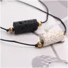 Chain Natural Volcanic Stone Charm Beads Bracelets For Women Men Adjustable Handmade Woven Rope Friendshipe Jewelry Birthday Gift Dr Dhj04