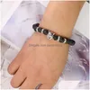 Beaded Ny ankomst Lava Stone Leopard Beads Armband för kvinnor Män 8mm Natural Elastic Healing Fashion Jewelry Gift Drop Delivery Bra DHQ0B