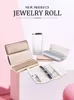 Boxes Jewelry Roll Velvet Travel Leather Jewellery Ring Case Organizer Up Pouch