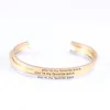 Bangle Mix Color 316L Stainless Steel Engraved Positive Inspirational Quote Cuff Mantra Bracelet Bangle for Women Men Jewelry