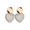 Dangle Chandelier Gold Korean Sequins Acrylic Earrings For Women Lover Fashion Drop Round Heart Earring Wedding Geometric Jewelry D Dhagx