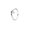 Ringar klassiska 100% 925 Sterling Silver Princess Tiara Crown Sparkling Love Heart CZ Rings for Women Engagement SMEEDDE