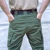 Herrbyxor IX9 City Military Tactical Pants Men Swat Combat Army Pants Casual Men vandring byxor utomhus byxor last vattentäta byxor 230519