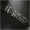 Ringos de banda 10pcs/set vintage coroa flor coração coração forma de knuckle ring power elegante hollow para mulheres jóias de moda gota del dhbc2