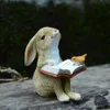 Nyhetsartiklar Söt påskkanin Desk Decoration Fairy Garden Bunny Animal Figurine Home Landscape Moss Lawn Decor Valentine's Day Gift G230520