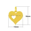 Charms Hollow Double Heart Heart Aço inoxidável Charme pequeno para colar de bracelete Gold Gold Gold Sier Placting Acessórios de jóias DIY Drop del Dh5cl