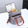 Ice PacksIsothermic Bags Double Layer Thermal Lunch Bag Large Capacity Picnic Bento Box Meal Pouch Food Insulated Cooler Delivery for Women Men Kids 230519