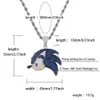 ネックレスGucy Dolphin Pendant Iced Out Necklace Chain Bling Cubic Zircon Personality Hip Hop Rock Jewelry