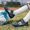 Safety Shoes Children Football Shoes Soccer Boots Kids Boy Girl Sneakers Leather High Top Soccer Cleats Training Outdoor Hook Loop 230519