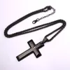 Necklaces U7 Stainless Steel Cross Pendant Necklace for Men Lord's Prayer Necklace Black /Gold Heavy Wheat Chain 20 inch P868