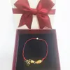 Bracelets B01001E Red Thread Rose Gold Silver And Zircon Pure String Redline Bracelets For Women