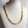 Halsband 35/40/45/50/55 cm 2*4mm 3*6mm Heishi Old Yellow Topaz Halsband Naturliga stensmycken Elegant utsökta pärlkedja Choker Collier