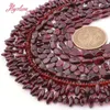 Beads Rondelle Coin Freefrom Potato Garnet Natural Stone Spacer Beads for DIY Accessories Charms Necklace Bracelets Jewelry Making 15"