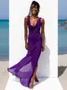 Basic Casual Dresses Sexy V Neck Side Split Beach Dress Summer Sundress Women Clothes Elegant Leopard Grain Back Open Club Party Dresses A2247 230520