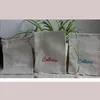 Boxes Personalized Custom Linen Gift Bags 9x12cm (3 4/8" x 4 6/8") Makeup Jewelry Packaging Pouches