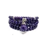 Bangle A+ Good Quality 73 CM Charoite Stone 6MM Bead Bracelet For Girls Women Jewelry Charm Pendant Long 2020 Trend Necklace