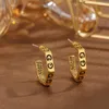 Creolen VKME Mode Vintage Gold Farbe Ungewöhnlich Für Frauen Runde Retro Twist Ohrringe Unregelmäßigen Kreis Tropfen Ohrring Schmuck