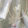 Ожерелья 23 -мм мини -пуговица барокко жемчужные ожерелья для жемчужины элегантный настоящий естественный пресноводный жемчужный колье колье для женщин украшения для женщин
