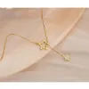 Chaînes Mignon Brillant Étoile Charme Ras Du Cou Colliers Strass Pendentif Pour Les Femmes Fête D'anniversaire Bijoux Cadeaux