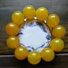 Bangle Natural Yellow Agate 1620mm Bead Armband smycken Lucky Exorcise Evil Spirits Auspicious Amulet Fine Jade smycken Armband