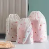 Custodie per cosmetici 1 pezzo Borsa cosmetica trasparente con coulisse ragazza Borsa trasparente per trucco Borsa da viaggio impermeabile portatile da donna