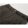 Calça feminina Unireal 2023 Autumn Women Casual High Casual Blazer Suit de calça harém feminino