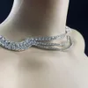 Kettingen Designer Strass Open Kwastje Choker Ketting Verklaring Sieraden voor Vrouwen Luxe Kristal Multilayers Terug Body Chain Ketting