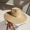 Cappelli a tesa larga Cinturino da cintura Cappello da sole in paglia per le donne Moda Vacanze Spiaggia UV Viaggi estivi Panama Outdoor all'ingrosso Eger22