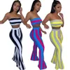 Kvinnors tvåbitar byxor Två stycken Set Women Rands 2 -stycken Set Women Outfits Crop Top Pants Two Pieces Set Summer Clothes For Female Sexy Women's Suit 230520