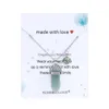 Pendant Necklaces Natural Stone Glass Stainless Steel Chain Necklace For Women Mticolor Birthstone Adjustable With Gift Drop Deliver Dh9Tt