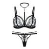 BHs Sets Sexy Dessous Damen Kleine Brust Push-up Ultradünner BH Große Damen Bralette Spitze Kein Stahlring Set