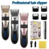 Hårtrimmer Professional Clipper Electric Shaver för män Uppladdningsbar skärmaskin Skägg Blad Razor Cutter Justerbar 230520
