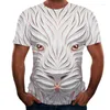 Camisetas masculinas Animal de moda 3D camiseta impressa camisa de leão de leão verão o-pescoço masculino tops tees casual harajuku camiseta top homme