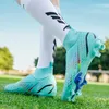 Säkerhetsskor QQ-D599 Ultralight Mens Soccer Shoes Non-Slip Turf Soccer Cleats for Kids TF/FG Training Football Sneakers Chuteira Campo 35-45 230519