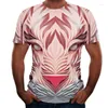 Camisetas masculinas Animal de moda 3D camiseta impressa camisa de leão de leão verão o-pescoço masculino tops tees casual harajuku camiseta top homme
