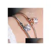 Bracelet Chinoiserie Conception Simple Bracelets Ouverts Pour Femmes Bracelet De Mode Tempérament Partie Cristal Meilleur Cadeau Drop Delivery Dhfw4