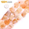 Crystal Natural 2030x2232mm Large Beads Freeform Crude Mixed Smoky White Rose Citrines Quartzs Beads For Jewelry Making Strand 15 inch