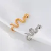 Naso Clip Anelli Borchie Cerchi per le donne Non-Piercing Corpo Gioielli Serpente Nero Argento Forma a U Rame Colore oro Commercio all'ingrosso 2023 Nuovo