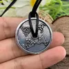 Hanger kettingen vintage viking rune rune kompas ketting metaal heidense amulet sieraden magische staven collier