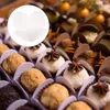 Dinnerware Sets 100 Pcs Cupcake Liners Parchment Kraft Paper Dessert Candy Brown Wrapping Tart Chocolate Wrappers Baking Canes