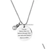 Pendant Necklaces Fashion Stainless Steel Coin Necklace For Women Carved English Letters Charm Jewelry Friends Gift Drop Delivery Pen Dhjm6