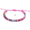 Bracelet d'amitié coloré Bracelet tissé bohème Accessoires de mode de vacances pour femmes