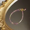 Armbanden lii ji ruby ​​crystal 14k guld fylld armband 17+3 cm naturlig ädelsten handgjorda känsliga smycken för kvinnor gåva
